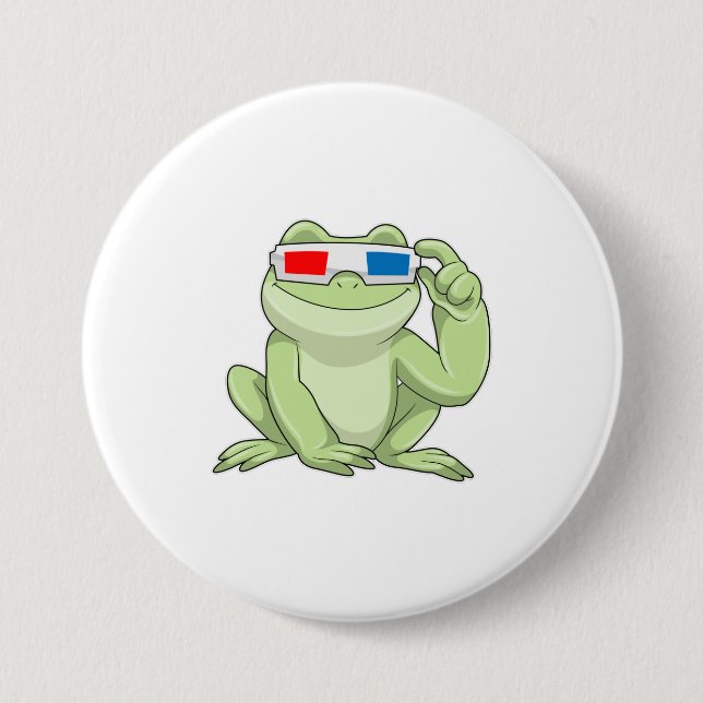 Frog with Glasses Button (Front)