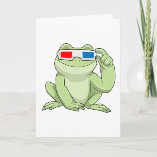 Frog with Glasses Card