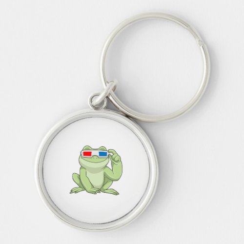 Frog with Glasses Keychain