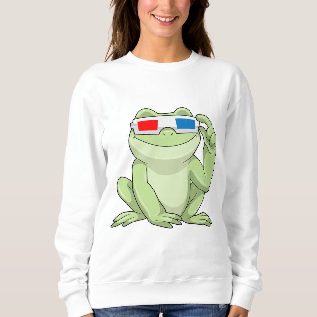 Frog with Glasses Sweatshirt (Front)