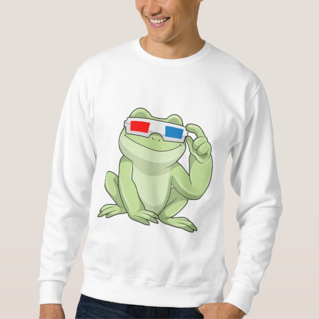 Frog with Glasses Sweatshirt (Front)
