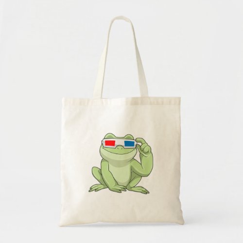 Frog with Glasses Tote Bag