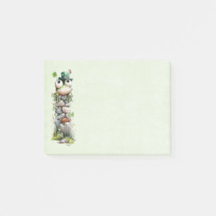 Frog with Green Hat and Shamrock Cute Post-it Notes