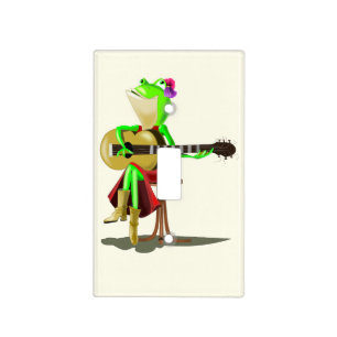 Frog with Guitar Light Switch Cover