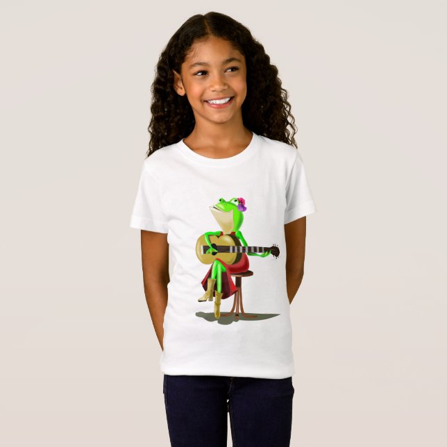 Frog with Guitar T-Shirt (Front Full)