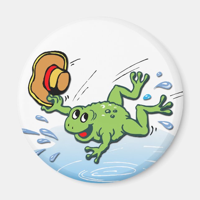 Frog with Hat Magnet (Front)