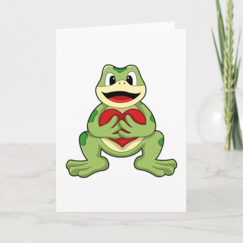 Frog with Heart Card