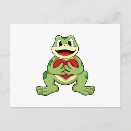 Frog with Heart Postcard