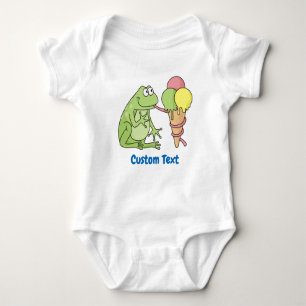 Frog with Icecream Baby Bodysuit