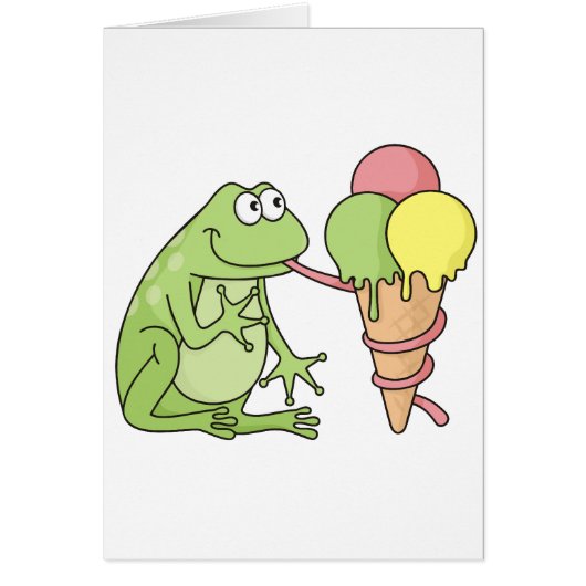 Frog with Icecream Cards (Front)