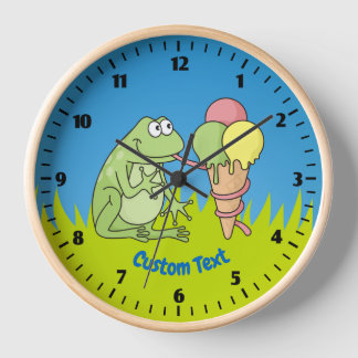 Frog with Icecream Clock
