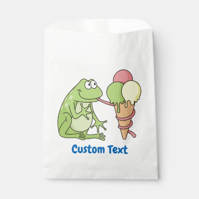 Frog with Icecream Favor Bag (Front)