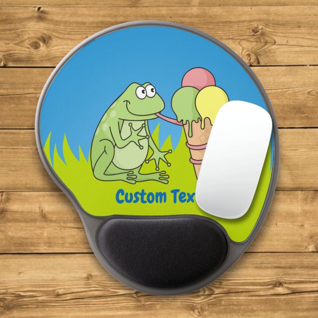 Frog with Icecream Gel Mouse Pad (Creator Uploaded)