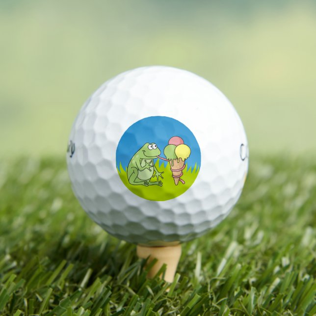 Frog with Icecream Golf Balls (Insitu Tee)