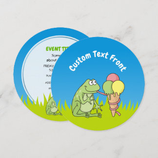 Frog with Icecream Invitation