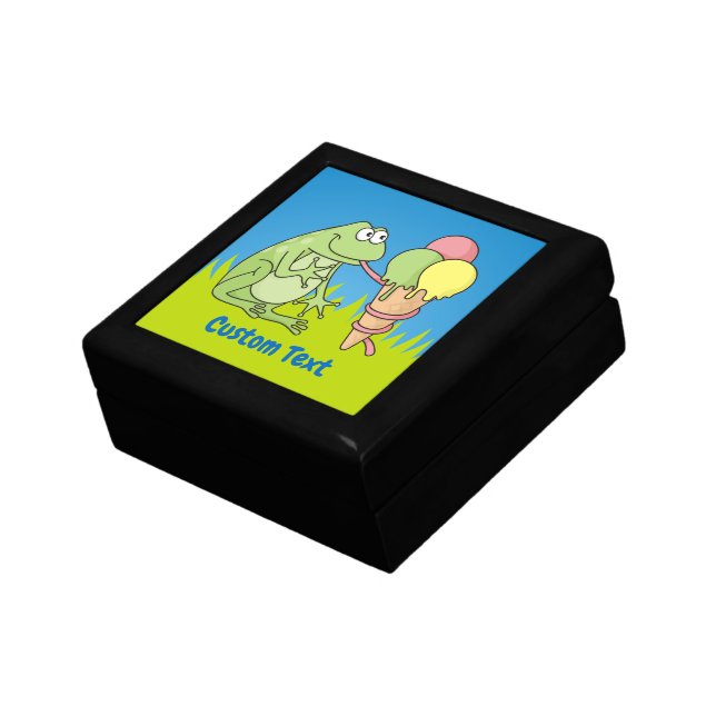 Frog with Icecream Keepsake Box (Side)