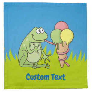 Frog with Icecream Napkin