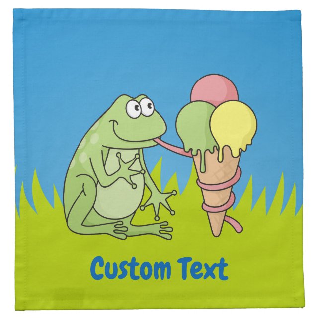 Frog with Icecream Napkin (Front)