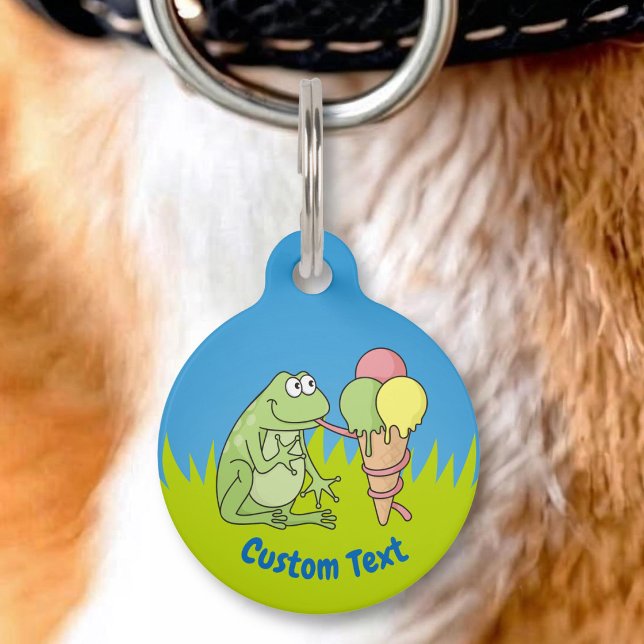 Frog with Icecream Pet Tag (Creator Uploaded)