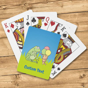 Frog with Icecream Playing Cards