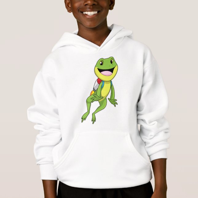 Frog with Jetpack Hoodie (Front)
