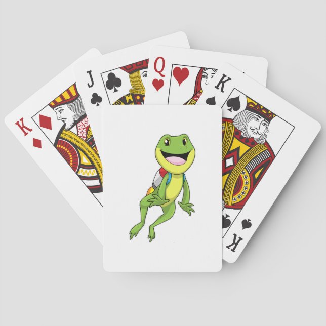 Frog with Jetpack Poker Cards (Back)