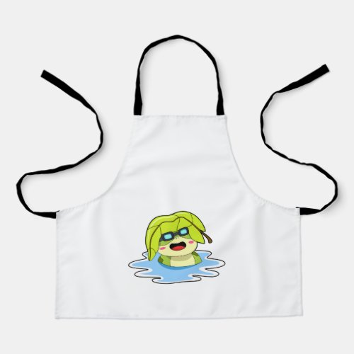 Frog with Leaf at Swimming Apron