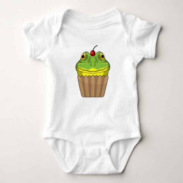 Frog with Muffin Baby Bodysuit (Front)