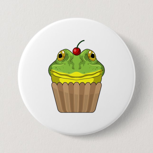 Frog with Muffin Button (Front)