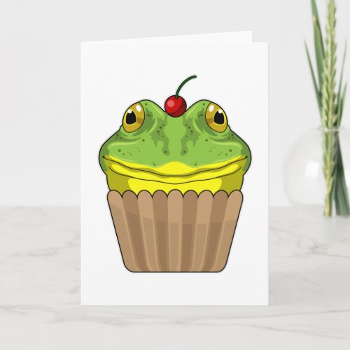 Frog with Muffin Card