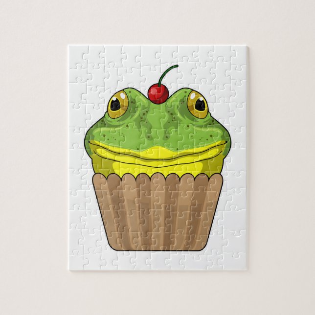 Frog with Muffin Jigsaw Puzzle (Vertical)