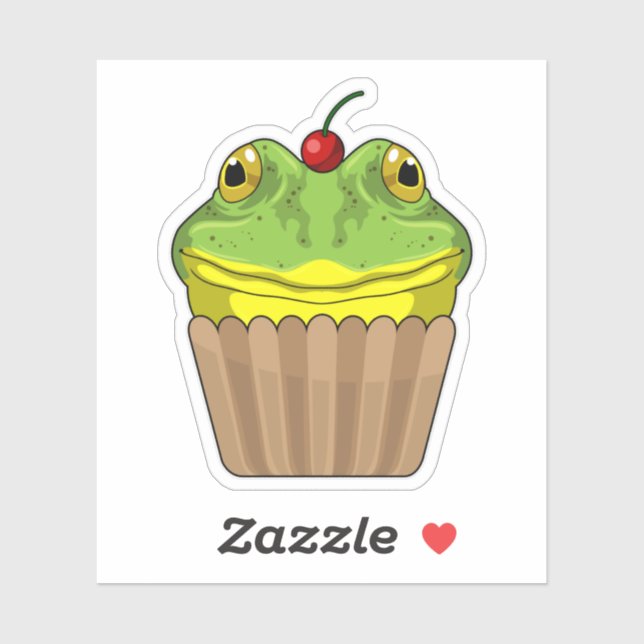 Frog with Muffin Sticker (Sheet)