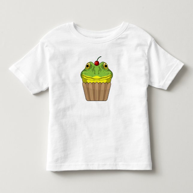 Frog with Muffin Toddler T-shirt (Front)