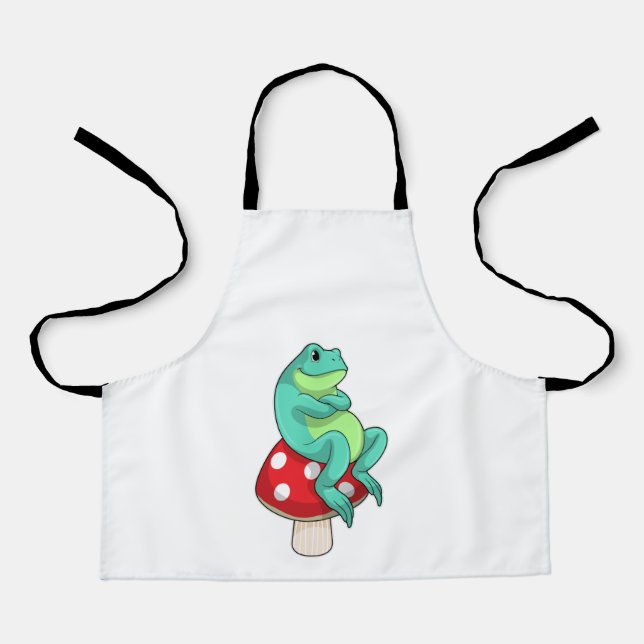 Frog with Mushroom Apron (Front)