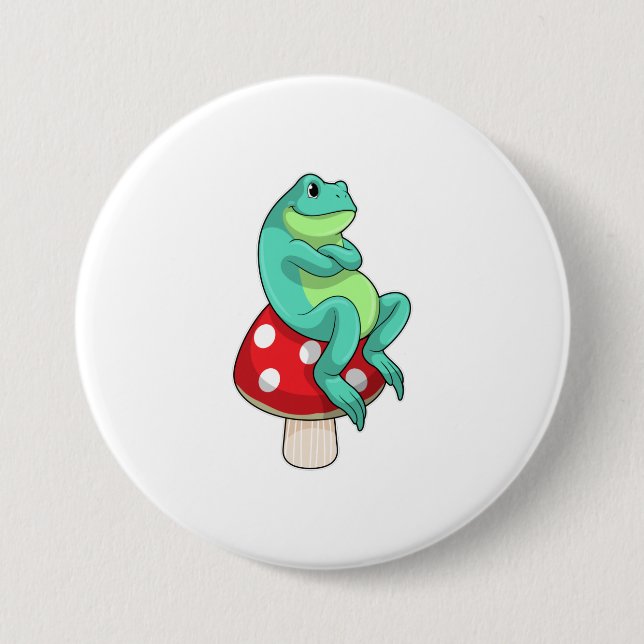 Frog with Mushroom Button (Front)