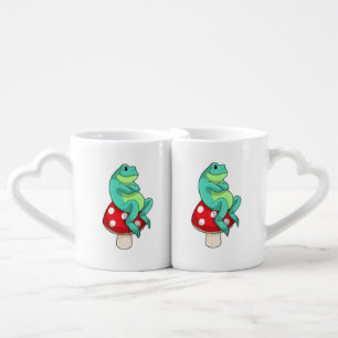 Frog with Mushroom Coffee Mug Set
