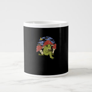 Frog With Mushroom Hat - Cottagecore Goblincore Bo Giant Coffee Mug
