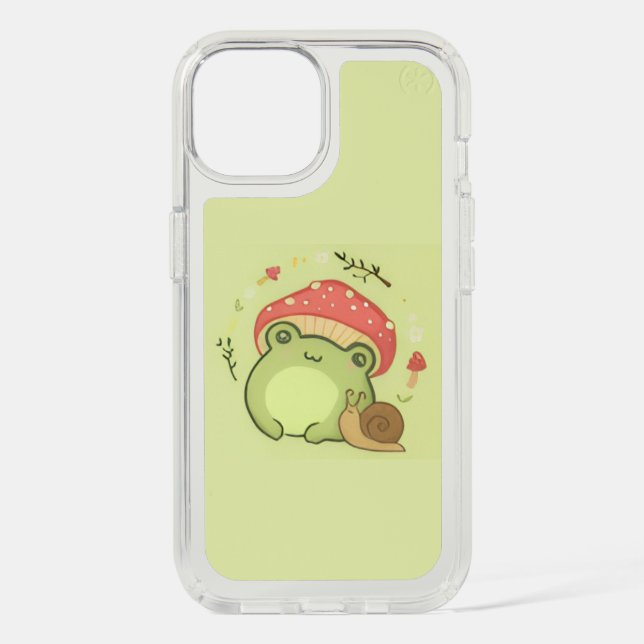 Frog with mushroom hat speck iPhone case (Front)