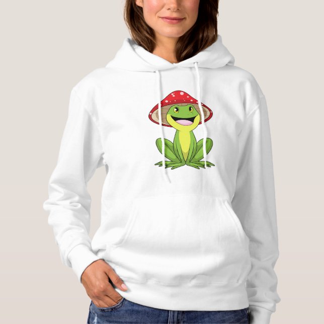Frog with Mushroom Hoodie (Front)