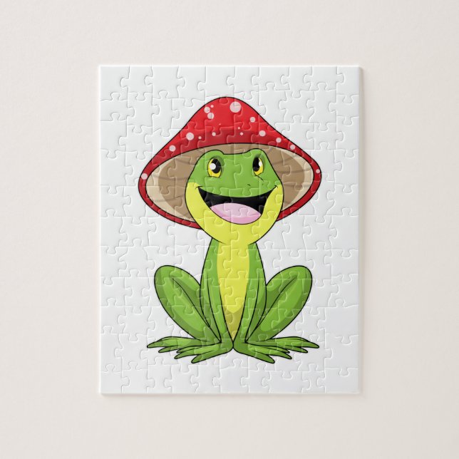Frog with Mushroom Jigsaw Puzzle (Vertical)