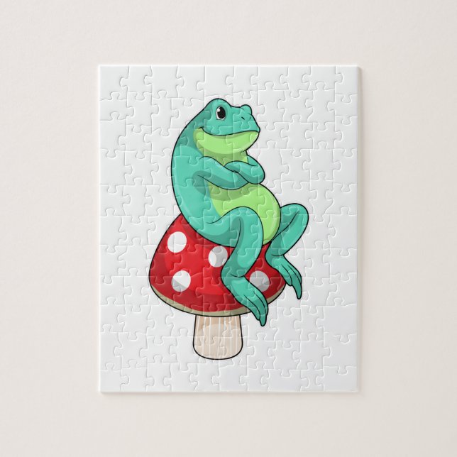 Frog with Mushroom Jigsaw Puzzle (Vertical)