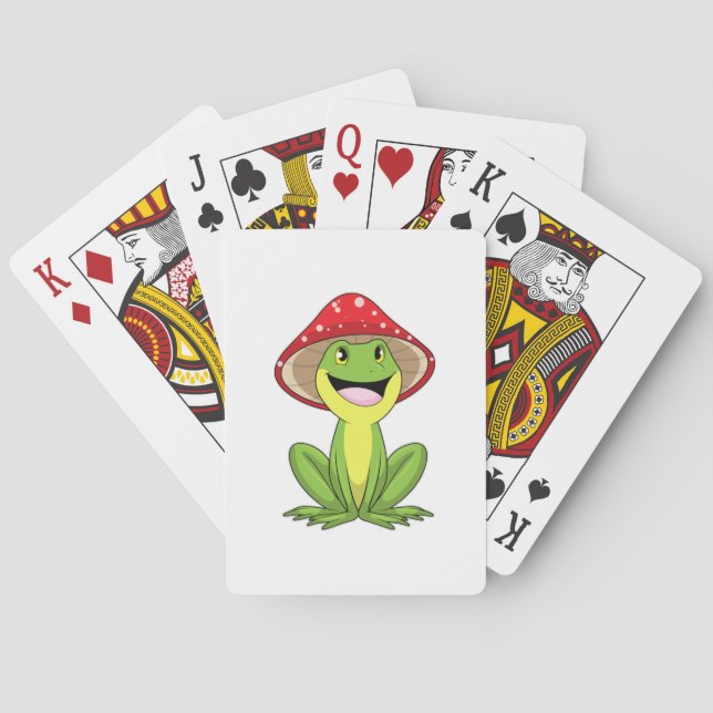 Frog with Mushroom Poker Cards (Back)
