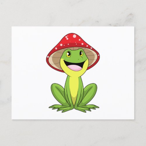 Frog with Mushroom Postcard