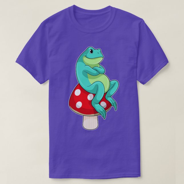 Frog With Mushroom  T-Shirt (Design Front)