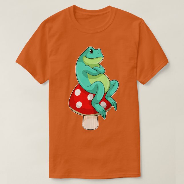 Frog with Mushroom T-Shirt (Design Front)