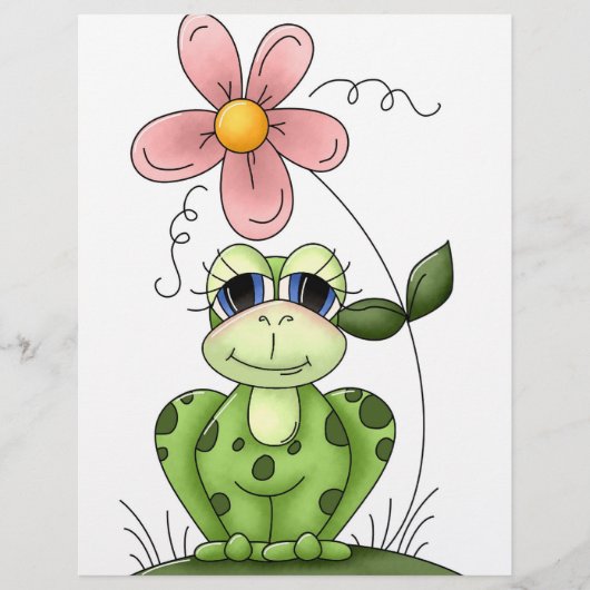 frog with pink flower (Front)