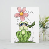 frog with pink flower (Standing Front)