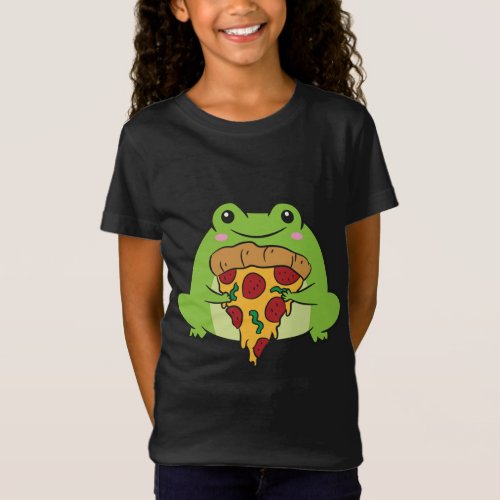 Frog With Pizza Love Pizza And Frogs T_Shirt