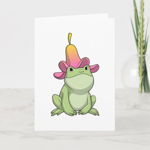 Frog with Plumeria Card