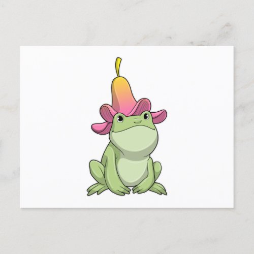 Frog with Plumeria Postcard